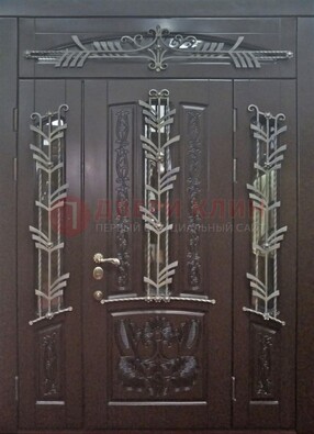 Узорная стальная дверь Винорит для парадного входа ДПР-110 в Иваново